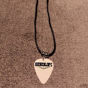 THE BEATLES HELP GUITAR PICK NECKLACE